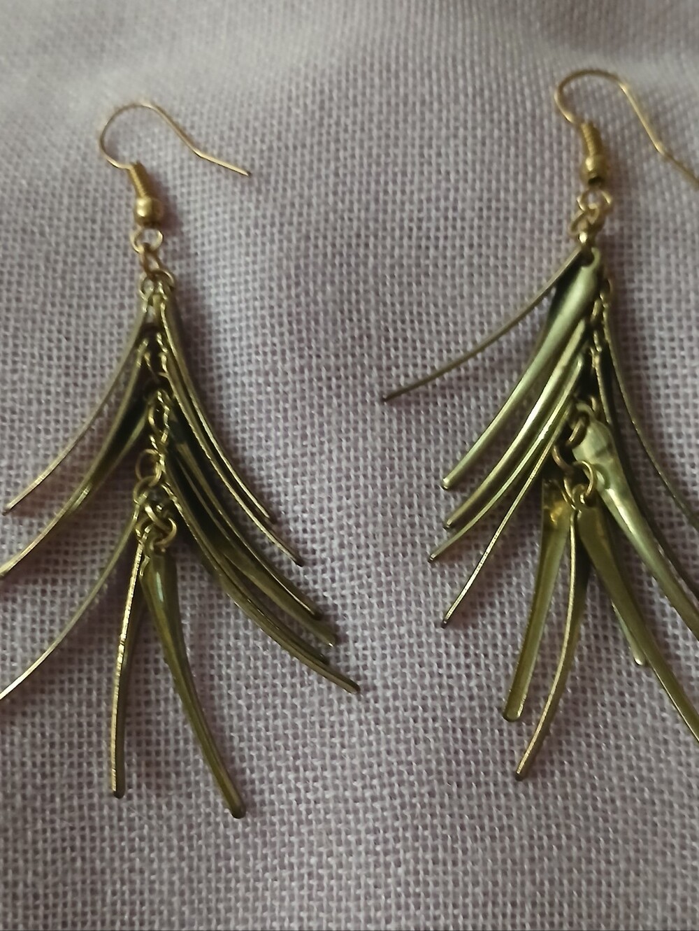Vintage Gold Dangle Spike Earrings – Women Jewelry